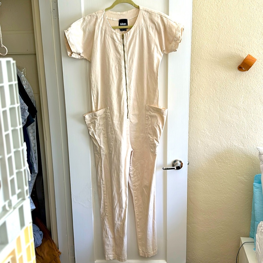 Mien Together Zipper Jumpsuit - Crème